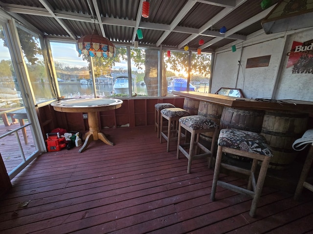 view of sunroom