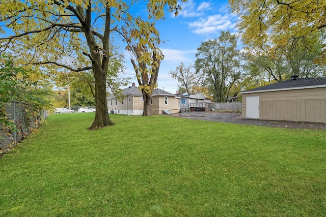 view of yard with a patio area