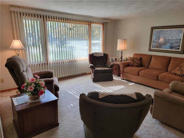 view of carpeted living room