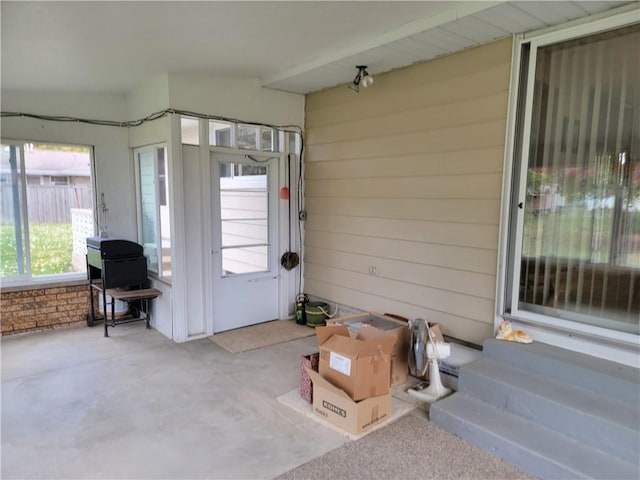 view of sunroom