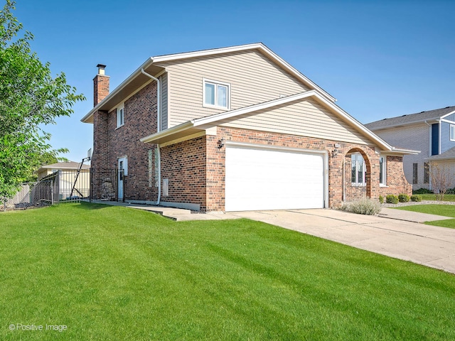 view of property with a front yard