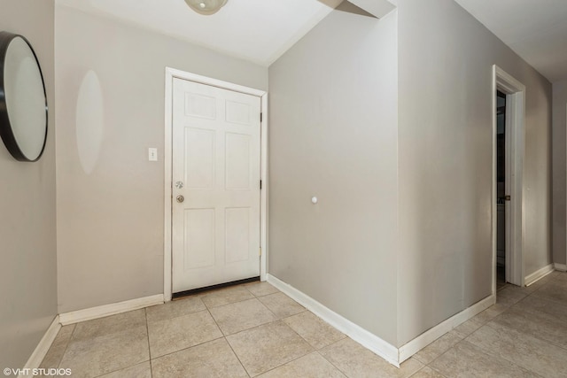 view of tiled foyer entrance