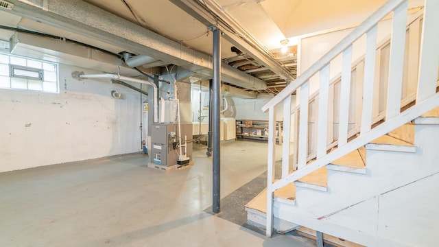 11318 S S Ave J, Chicago, IL 60617 - basement with heating unit and stairs