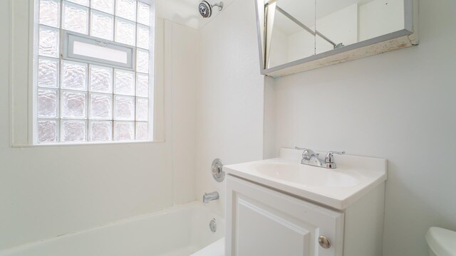 11318 S S Ave J, Chicago, IL 60617 - bathroom with plenty of natural light, vanity, toilet, and shower / bathtub combination