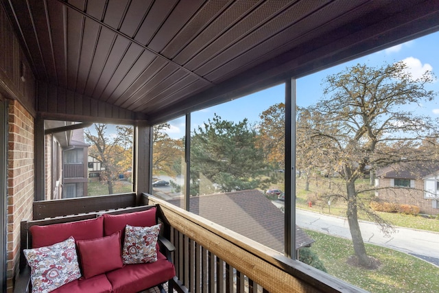 view of sunroom