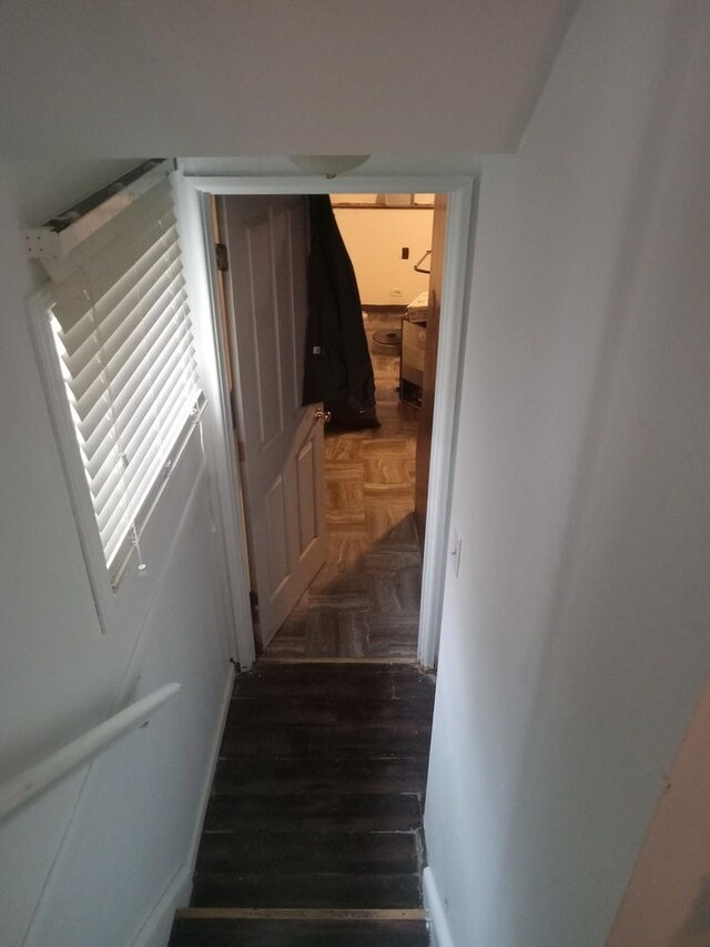 bedroom featuring dark wood-type flooring