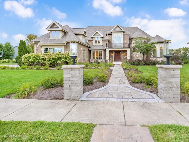 view of front of house with a front yard