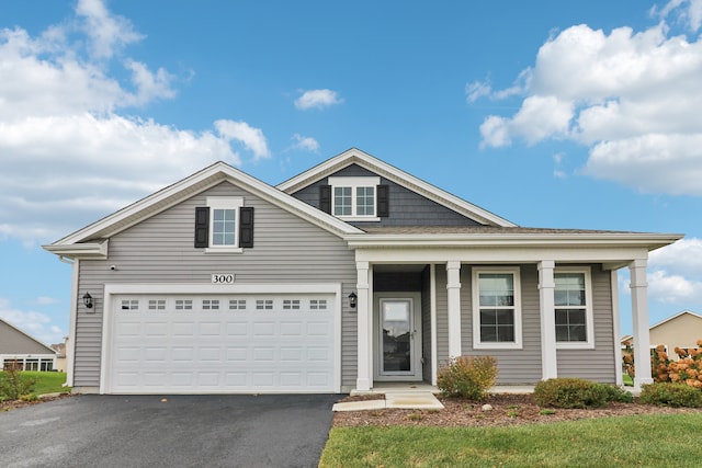 view of front facade featuring a garage