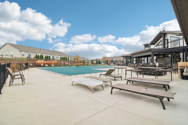 view of pool with a patio