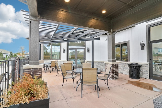 view of patio / terrace with a pergola