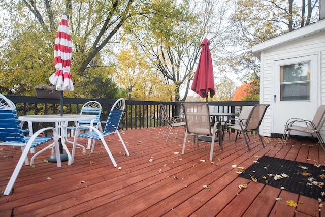 view of wooden terrace