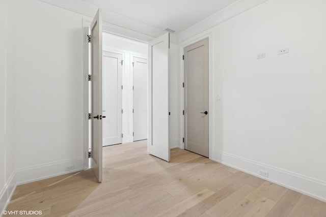 interior space with light hardwood / wood-style flooring