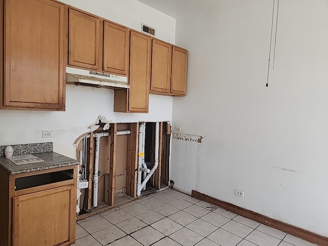 kitchen featuring light tile patterned floors