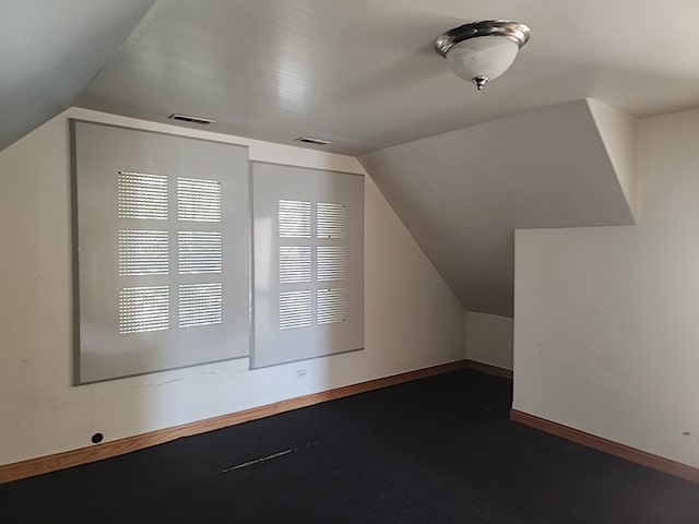 additional living space with lofted ceiling