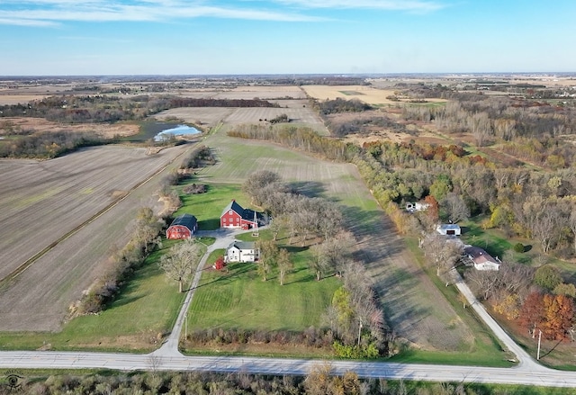 bird's eye view featuring a rural view