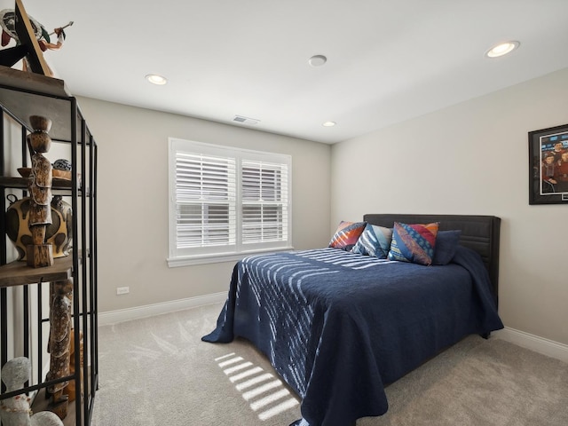 view of carpeted bedroom