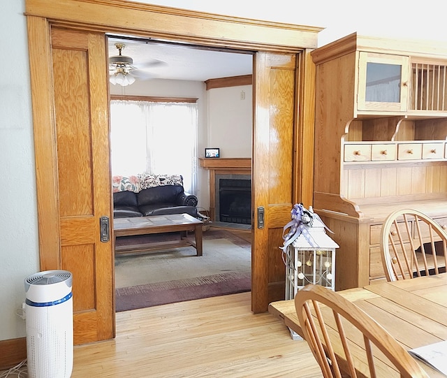 interior space featuring light hardwood / wood-style flooring