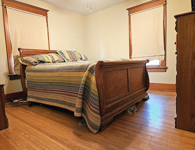 bedroom featuring wood-type flooring