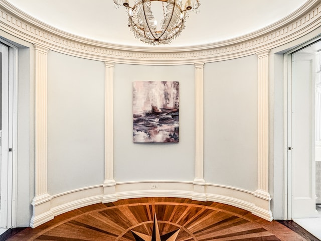 hall with ornate columns