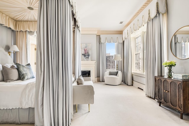 1320 N State Pkwy Unit 14-15Cd, Chicago, IL 60610 - carpeted bedroom with a fireplace