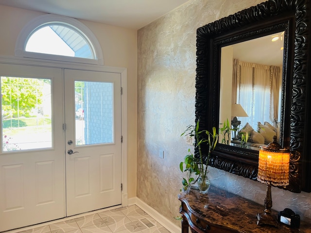 view of tiled entryway