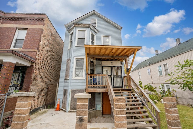 5338 S Wood St, Chicago, IL 60609 - view of front of house with a porch and stairway