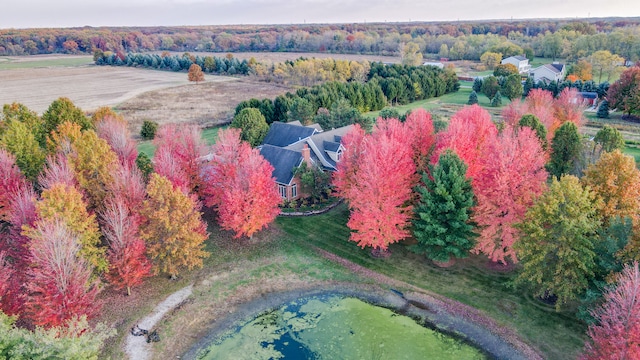 bird's eye view with a rural view