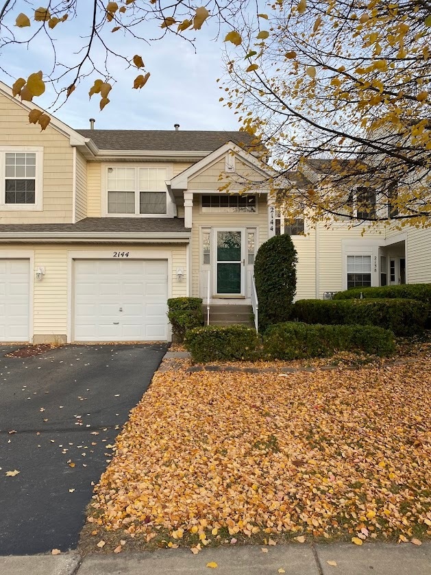 view of property with a garage