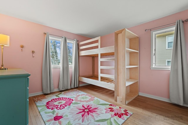 unfurnished bedroom with light hardwood / wood-style flooring