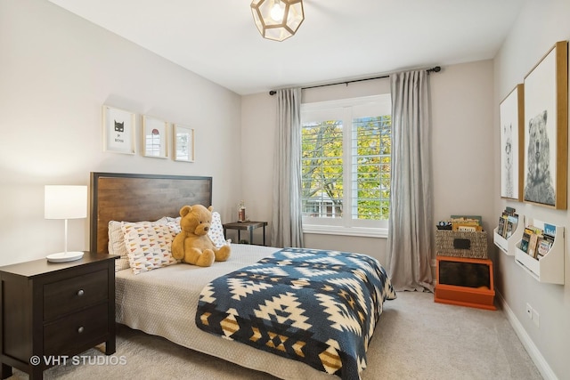 view of carpeted bedroom