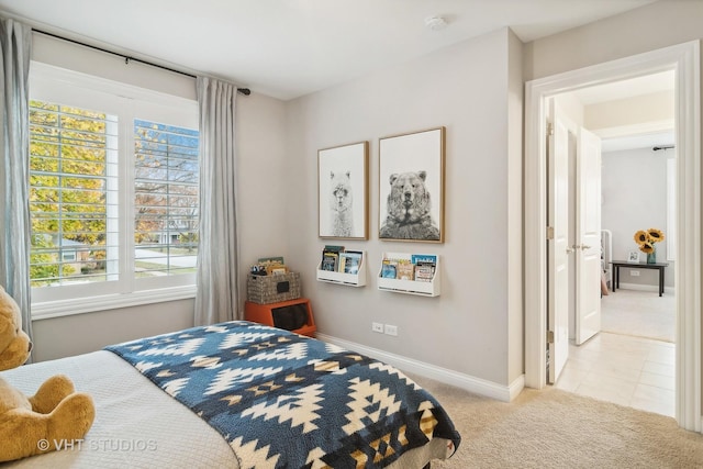 view of carpeted bedroom