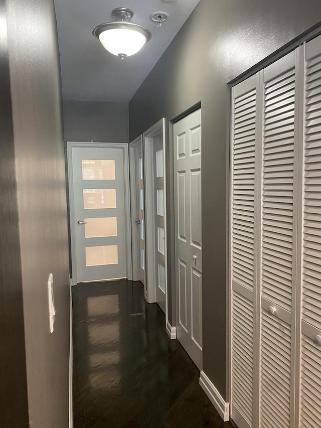 1334 S Wabash Ave Unit B, Chicago, IL 60605 - corridor with dark wood-style flooring and baseboards