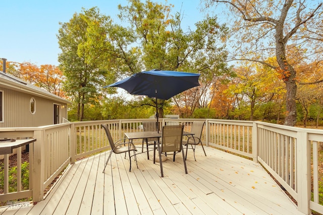 view of wooden deck