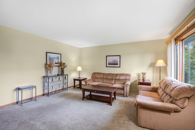 view of carpeted living room