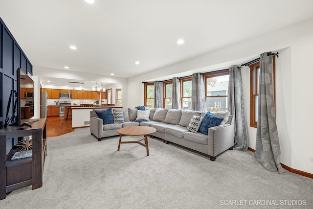 view of carpeted living room