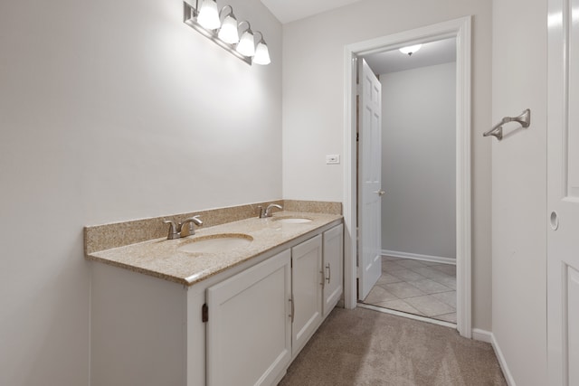 bathroom featuring vanity and tile patterned floors