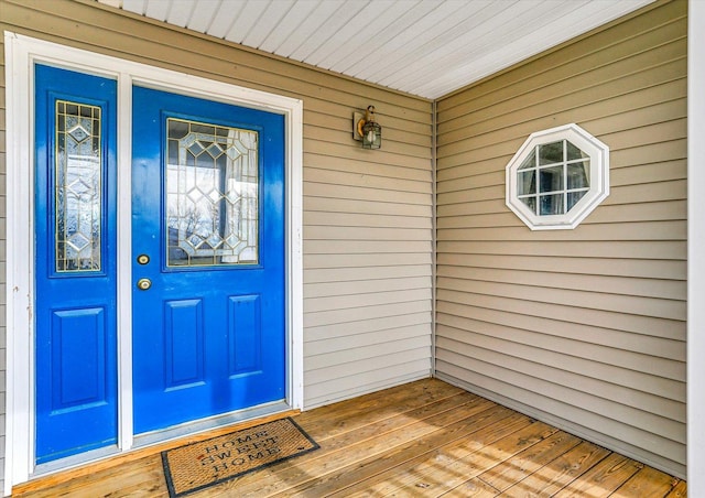 view of doorway to property