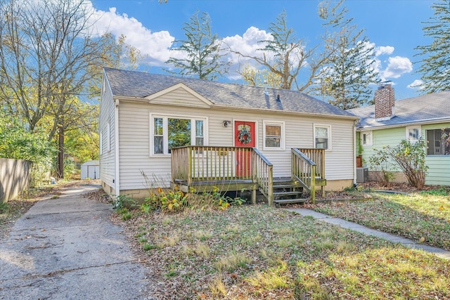 bungalow with cooling unit