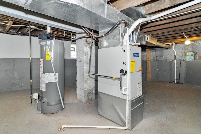 9208 S Dobson Ave, Chicago, IL 60619 - basement with heating unit and gas water heater