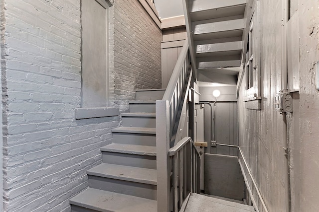 9208 S Dobson Ave, Chicago, IL 60619 - stairway with brick wall