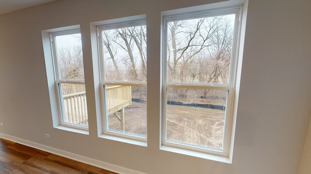 interior details with hardwood / wood-style flooring