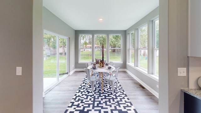 view of sunroom