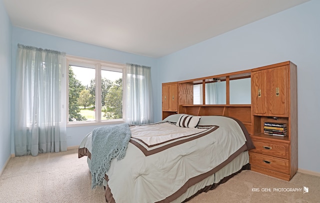 view of carpeted bedroom