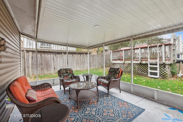 view of sunroom