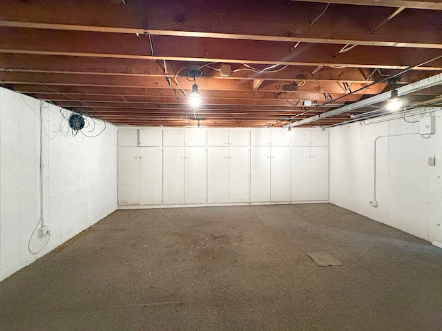 view of basement