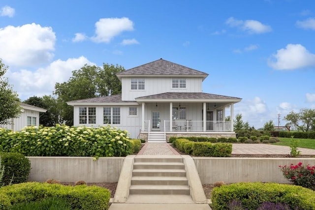 view of front of house featuring covered porch