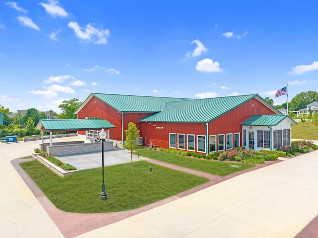 view of building exterior featuring central AC unit