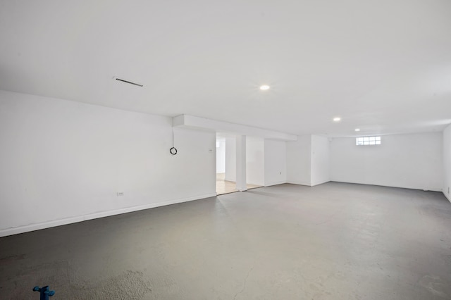 interior space featuring concrete flooring