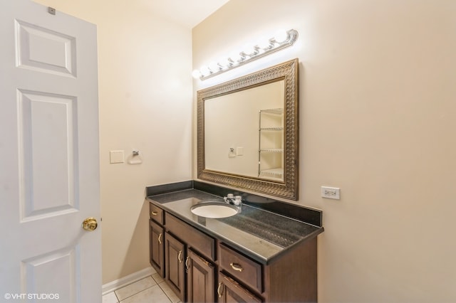 bathroom featuring vanity and tile patterned floors