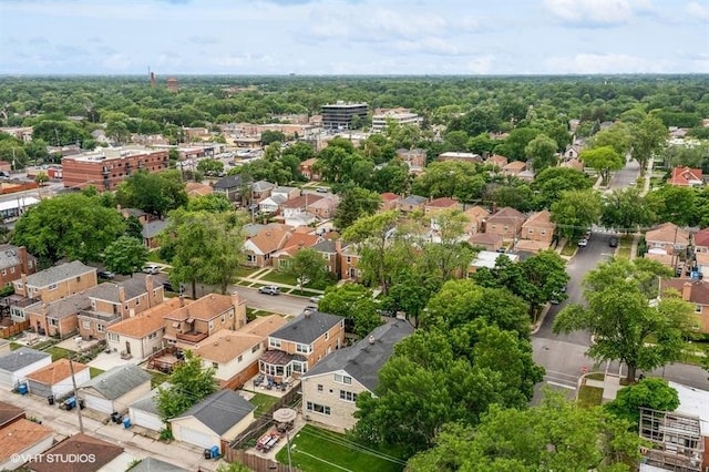 bird's eye view featuring a residential view